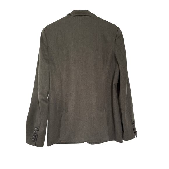 Jaeyoon Jeong Green herringbone Blazer with Exposed Stitching & Zippers medium - Picture 8 of 16